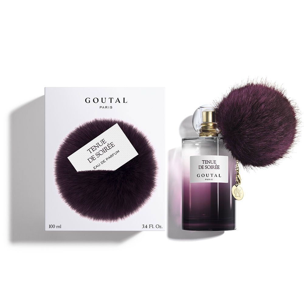 Cylindrical burgundy-gradient 100 ml perfume bottle with clear cap and burgundy pompom