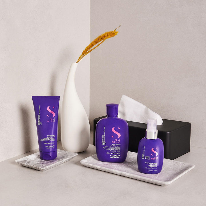 125 ml purple toning leave‑in spray for neutralising yellow tones in blonde and silver hair