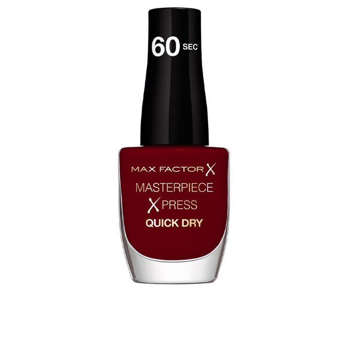 8 ml deep merlot quick‑dry nail polish bottle, glossy finish