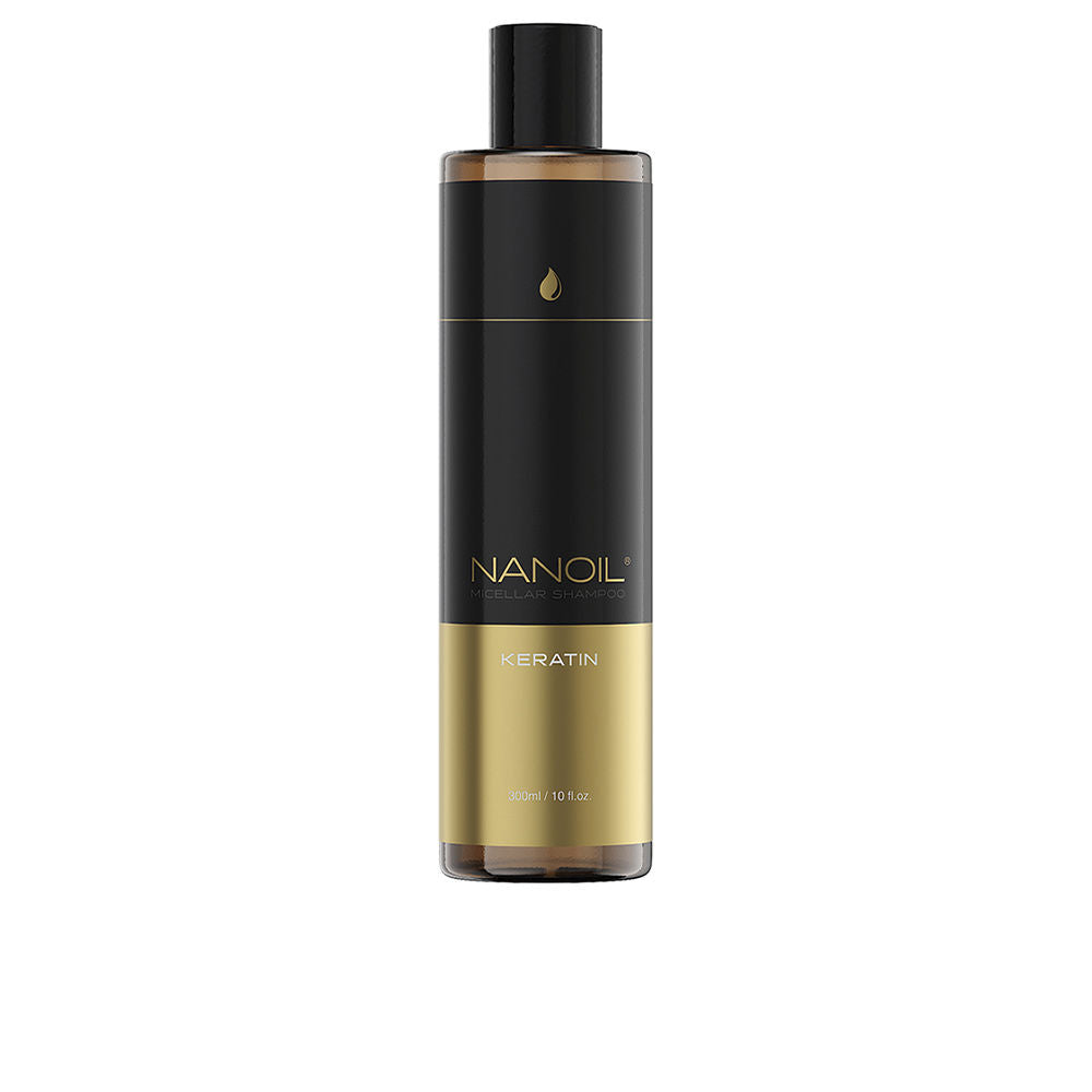 300 ml bottle of keratin micellar repair shampoo for damaged Unisex hair
