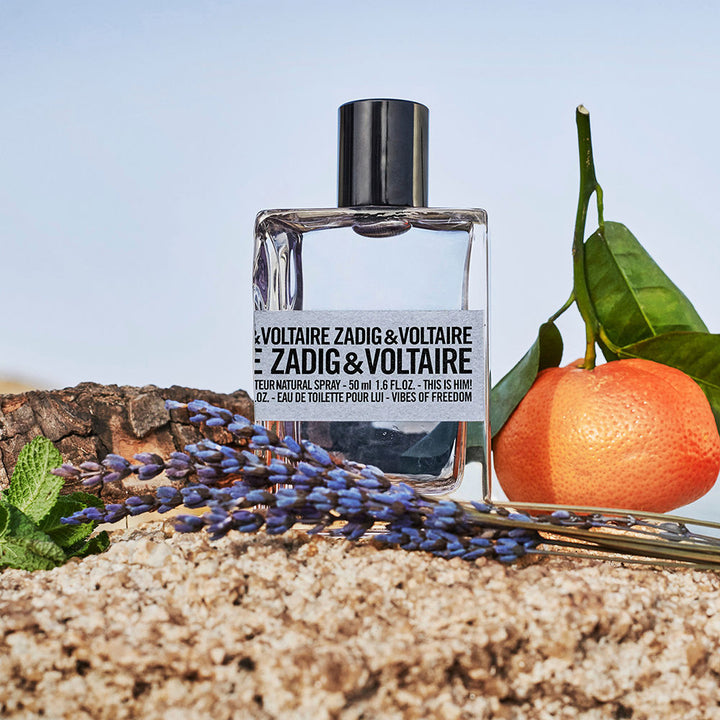 100 ml clear eau de toilette bottle, woody fragrance, lavender and cedar notes