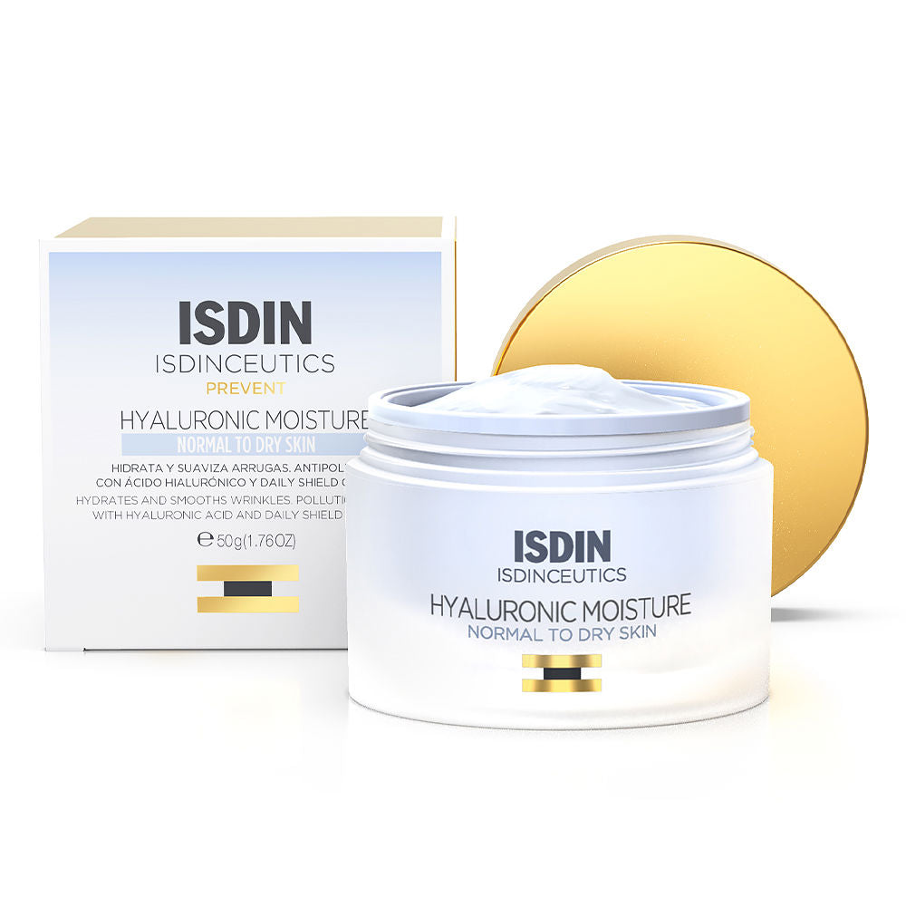 50 g light hyaluronic moisture cream in refillable jar, blue-tinted formula