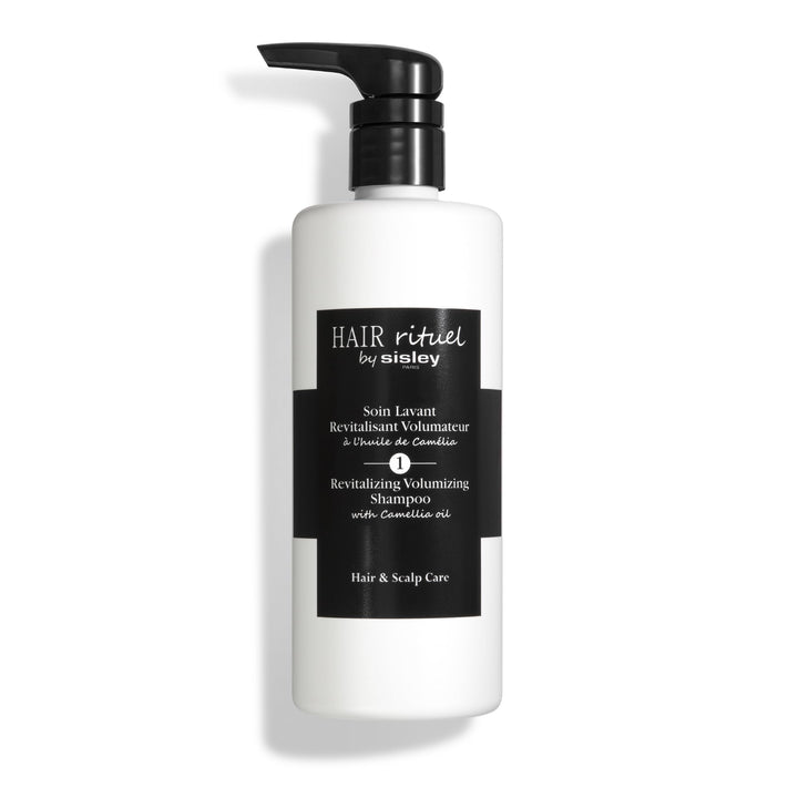 500 ml clear bottle of volumising hair cleanser with camellia and shea, 500 ml