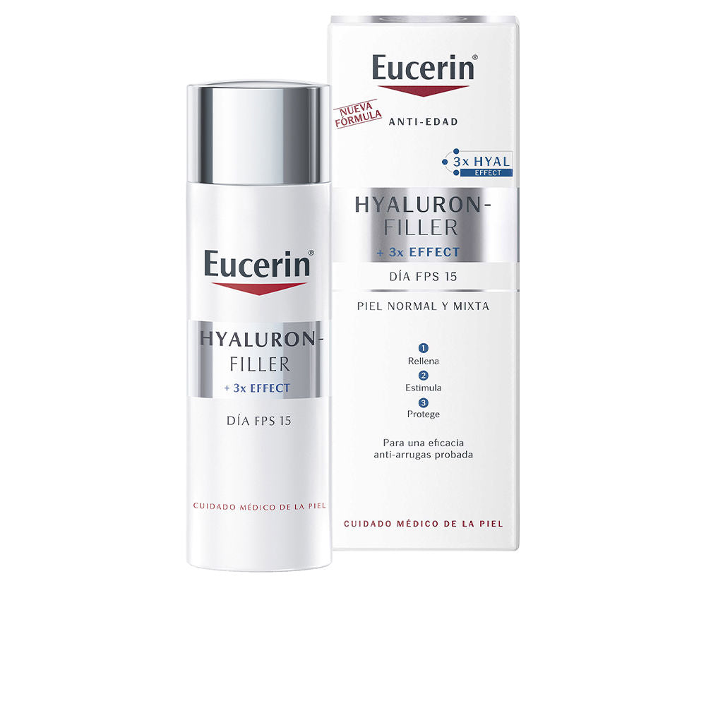 50 ml jar of lightweight Hyaluron Filler day cream SPF15 for Unisex normal/combination skin