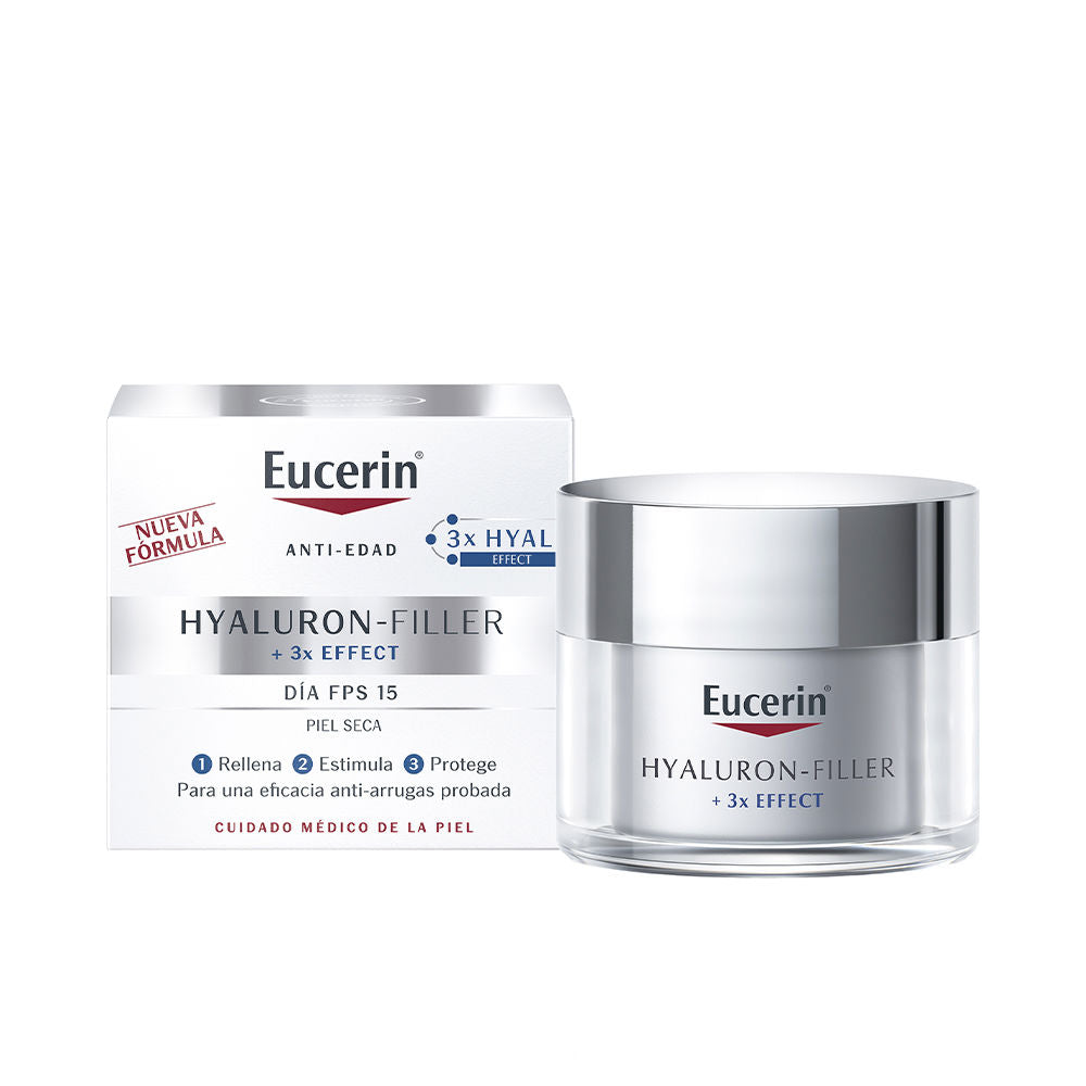 50 ml tube of Hyaluron Filler daily cream with SPF 15 for dry skin, refillable packaging