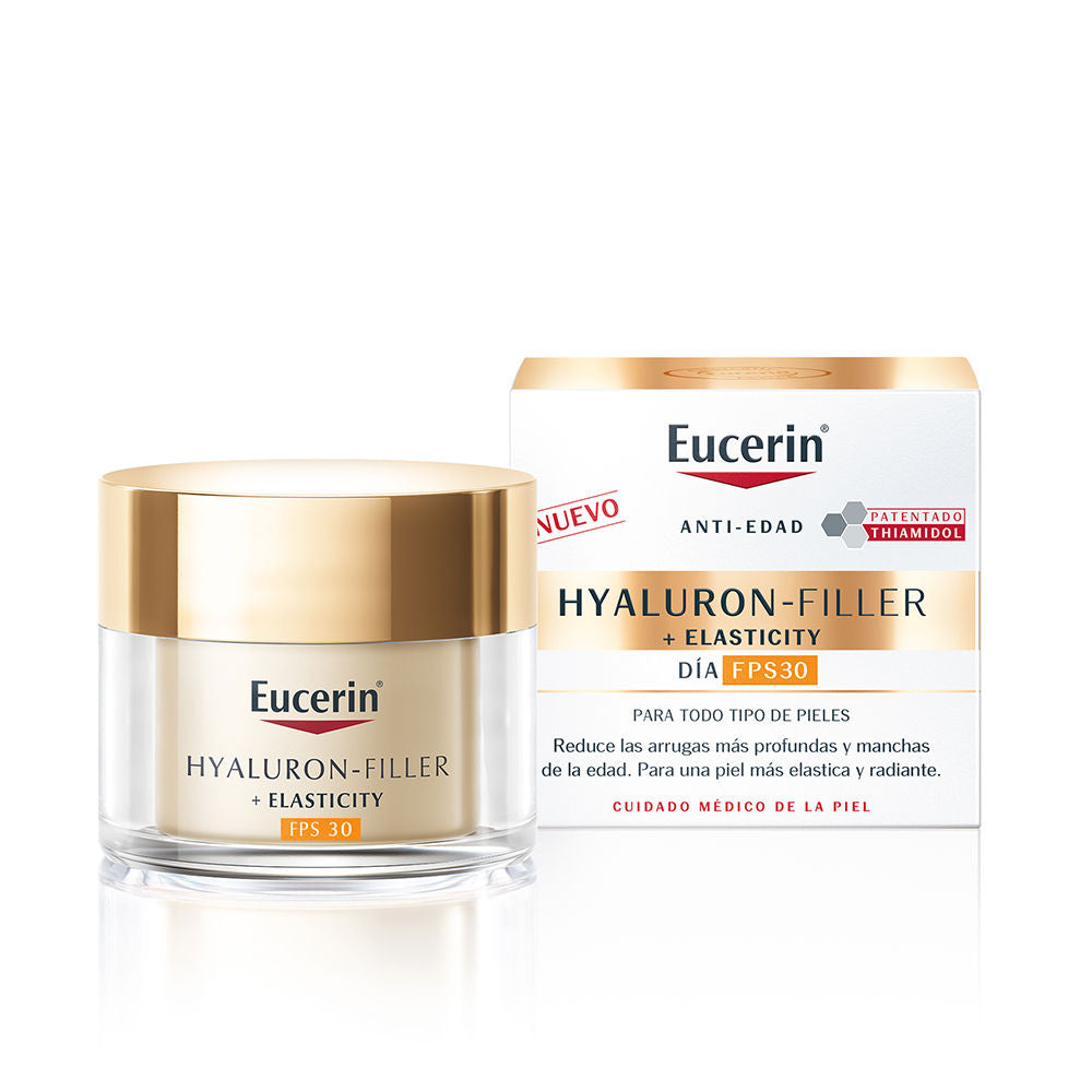 50 ml jar of Hyaluronic Elasticity Day Cream SPF30, lightweight cream texture