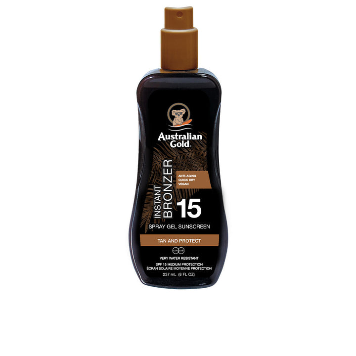 237 ml bronzing spray-gel bottle, SPF 15, Unisex sun protector