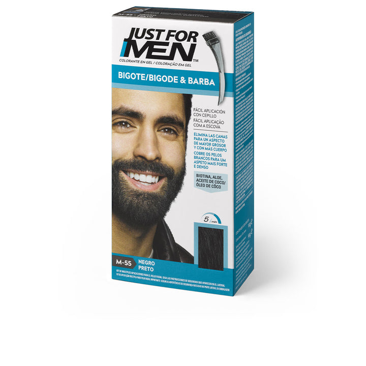 15 ml black ammonia‑free beard tint gel with applicator brush