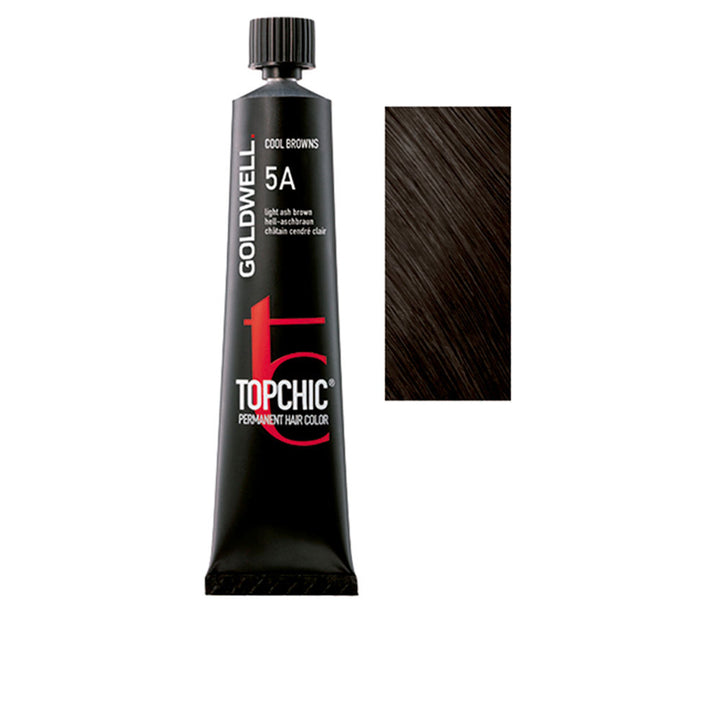 Tube of permanent cream hair colour, 60 ml, cool ash shade, professional product