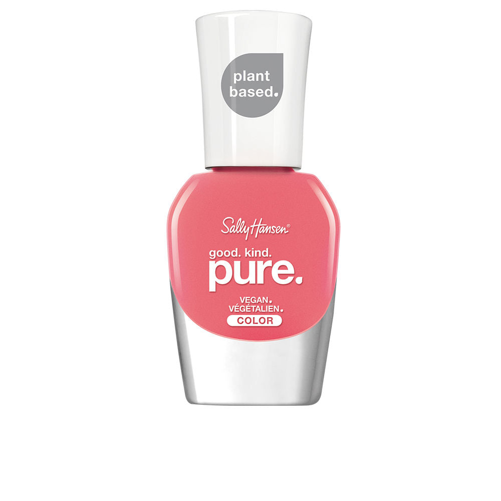 10 ml coral nail polish bottle with plant‑fibre brush and recycled cap