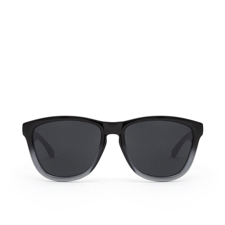 Black square unisex sunglasses with polarised lenses, 54mm lenses, nylon frame