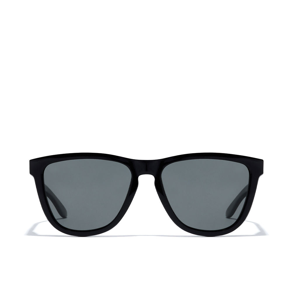 Diamond black square acetate sunglasses, polarised lenses, Unisex, 55.7 mm