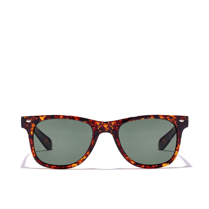 Frosted white square Unisex sunglasses with ruby iridescent polarised lenses