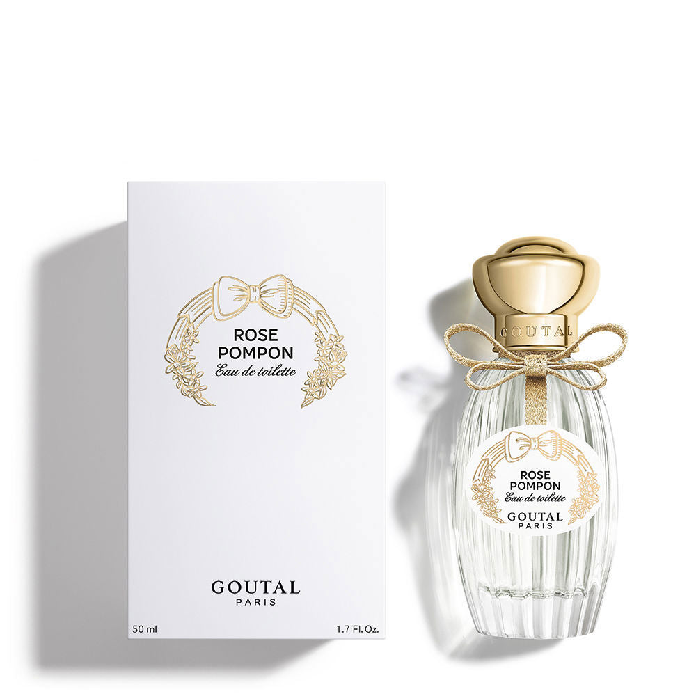 50 ml glass bottle of Rose Pompon eau de toilette with box, floral fragrance