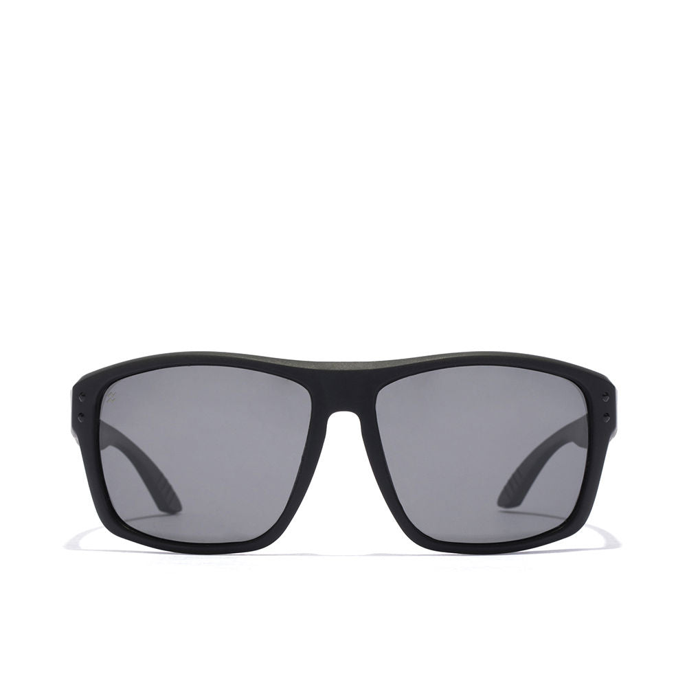 Black square Unisex sunglasses with polarised lenses and 135 mm temples