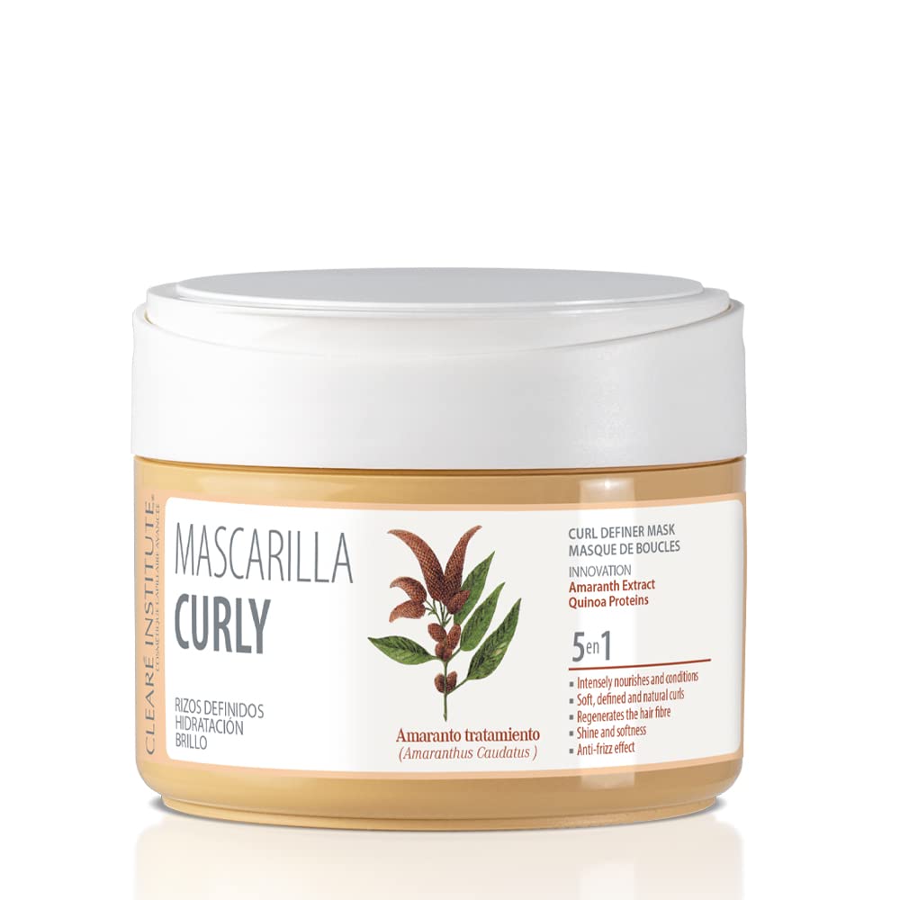 300 ml jar of curl-defining cream mask with shea butter and seed oils