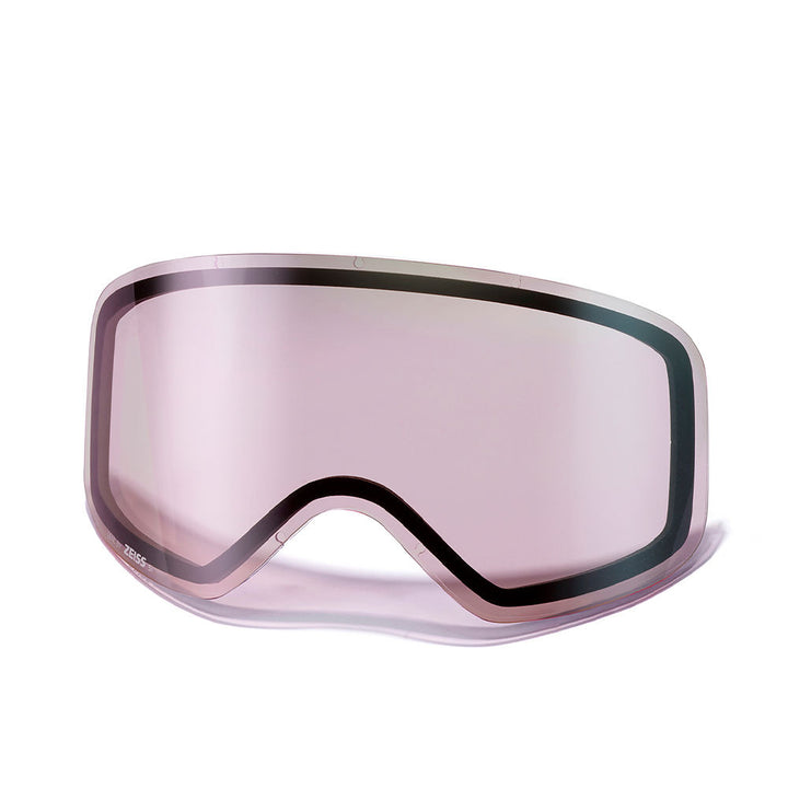 Small rose‑mirror ZEISS replacement goggle lens with microfibre pouch and case