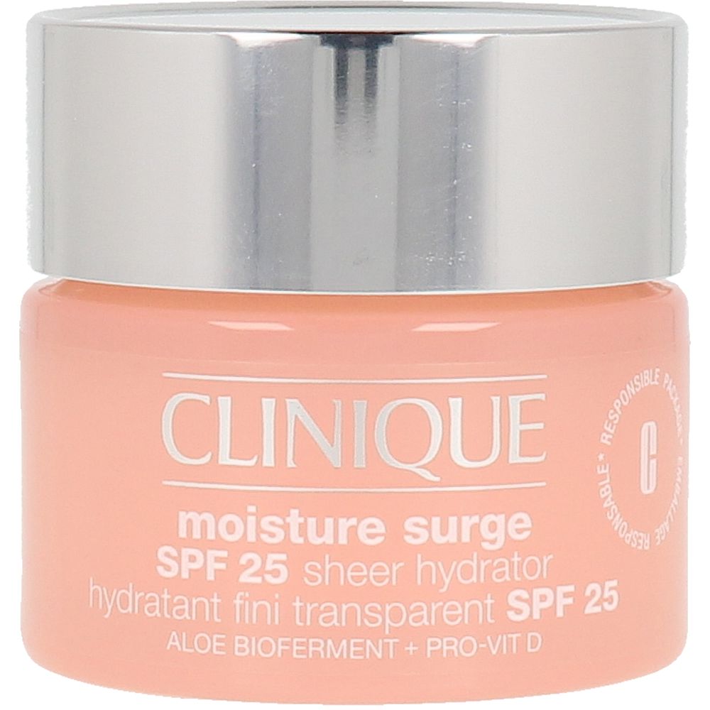 50 ml tub of lightweight SPF 25 gel-cream moisturiser for Women, pale pink jar