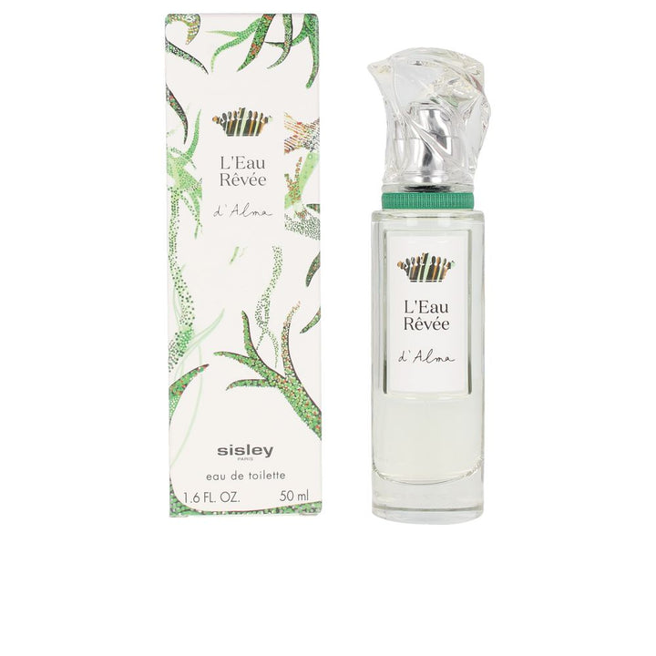Clear glass 100 ml eau de toilette with recyclable Canson box, aquatic lily theme