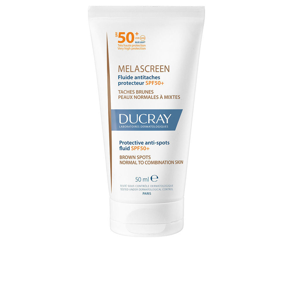 50 ml tube of lightweight, fragrance‑free anti‑spot SPF50+ protective fluid