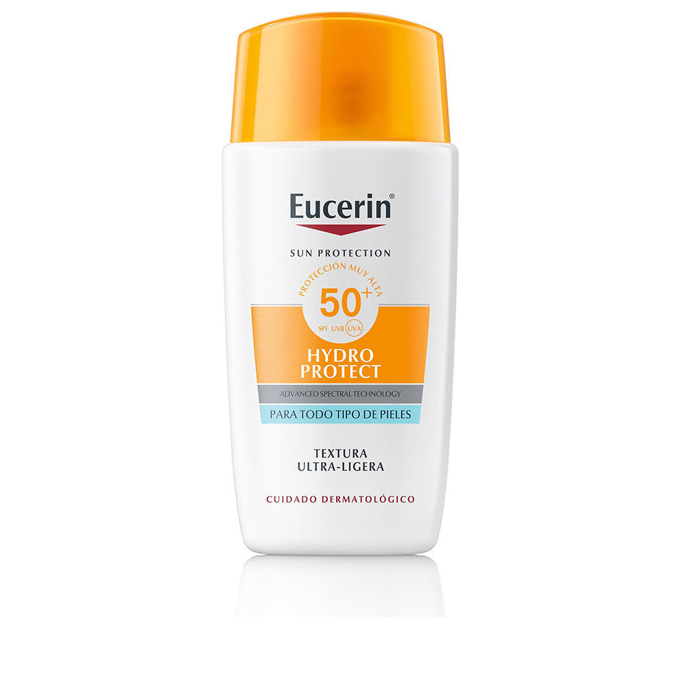 50 ml white tube of ultra-light SPF50+ face fluid for Unisex skin