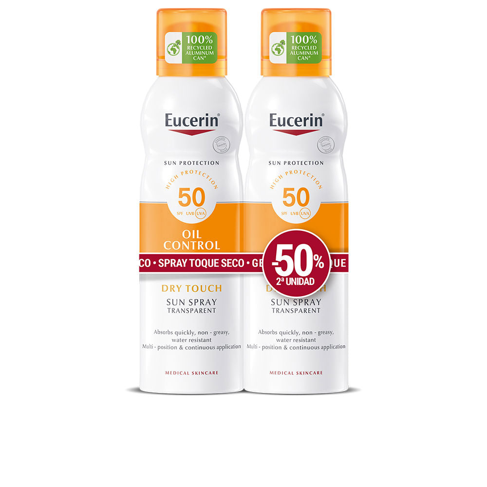 Eucerin SPF50+ Sun Sensitive Protect clear spray bottle for sensitive skin