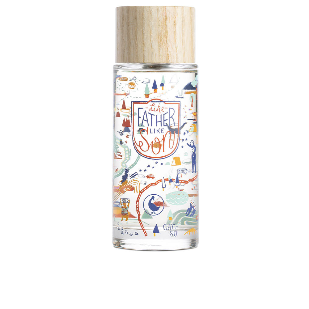 125 ml clear glass eau de toilette bottle with wooden cap, citrus-woody fragrance for Man