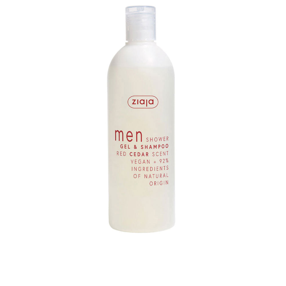 400 ml bottle of Red Cedar 2-in-1 shower gel and shampoo for Man, cedar scent