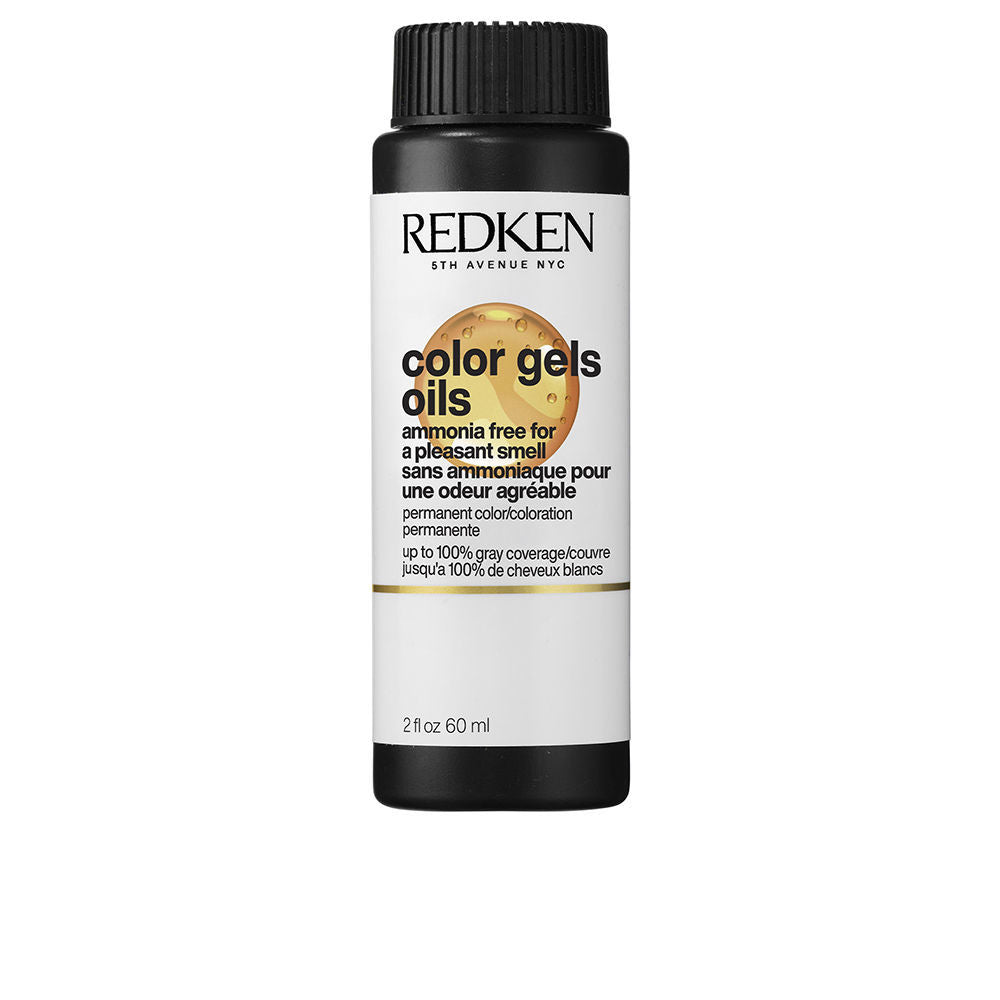 Three 60 ml amber bottles of ammonia-free gel-oil hair colour, shade 08G