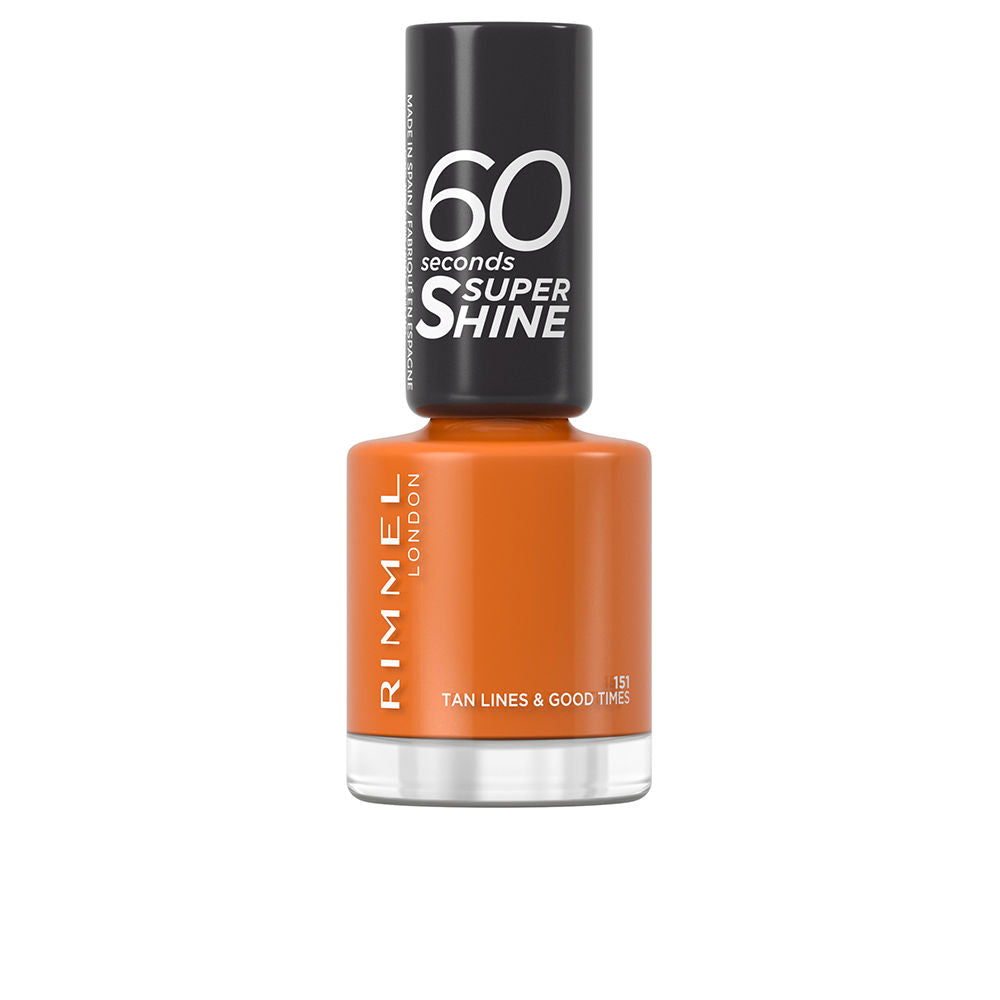 8 ml fast-dry high-gloss nail polish in warm tan shade, precision brush shown