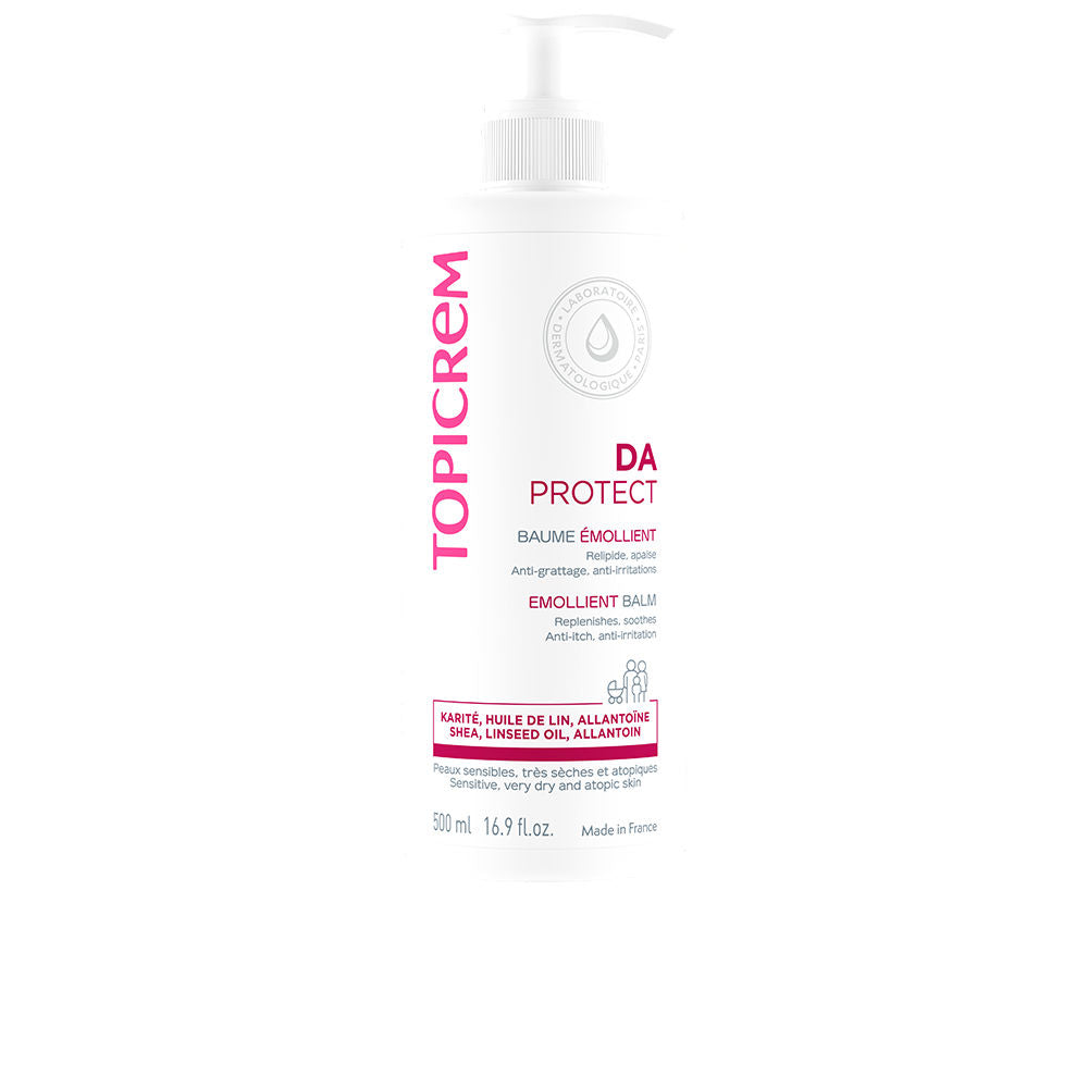 500 ml pump emollient body balm with shea and flax for sensitive Unisex skin