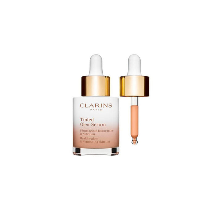 30 ml tinted oil‑serum bottle with light beige tint, Unisex skin tint