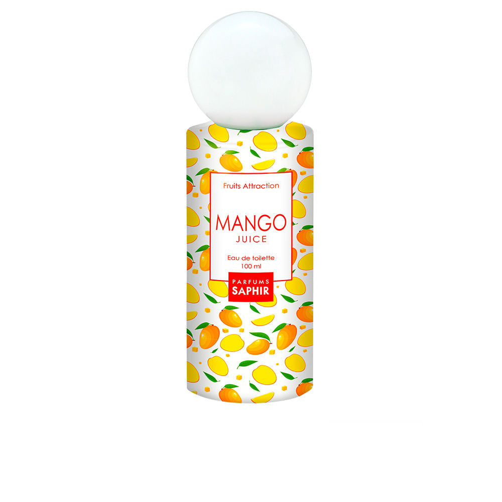Small bottle of Parfums Saphir Mango Juice EDT for kids with fresh mango scent