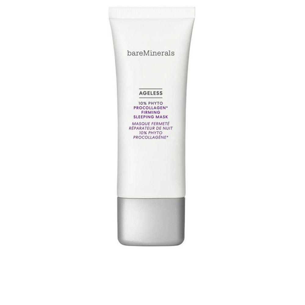 Small jar of firming sleeping mask, 75 ml, creamy texture, hibiscus botanical graphic