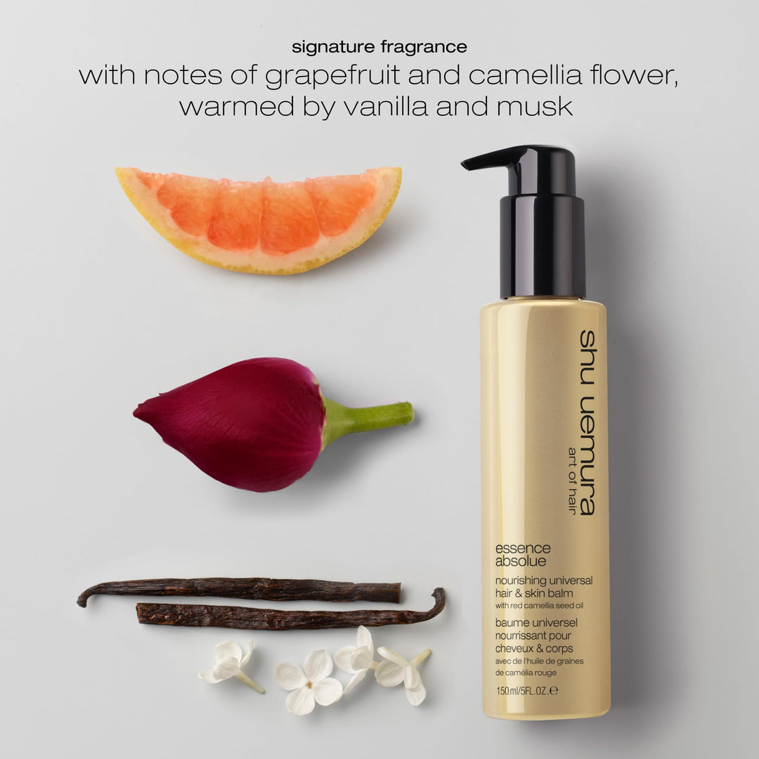 150 ml pump balm in neutral tube, camellia seed oil, for Unisex hair and skin