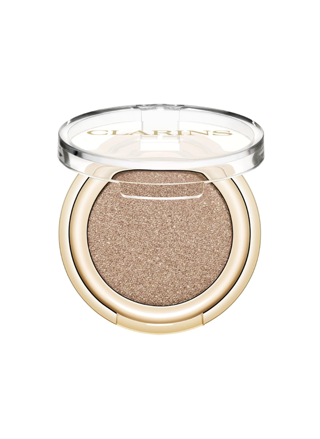 Small compact of pearly gold mineral powder eye shadow, 1.5 g pan