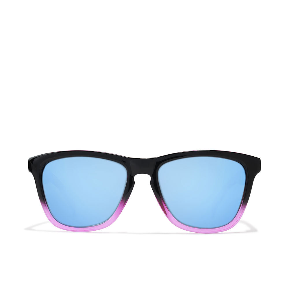 Square black and pink polycarbonate sunglasses with polarised lenses, 145 mm temples