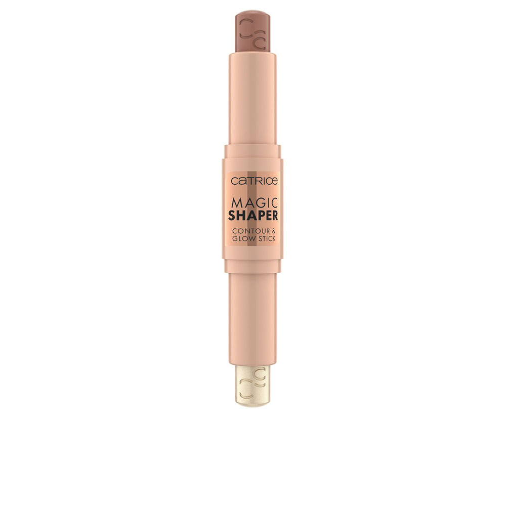 Double-ended cream contour and shimmering highlighter stick, medium shade, 9 g
