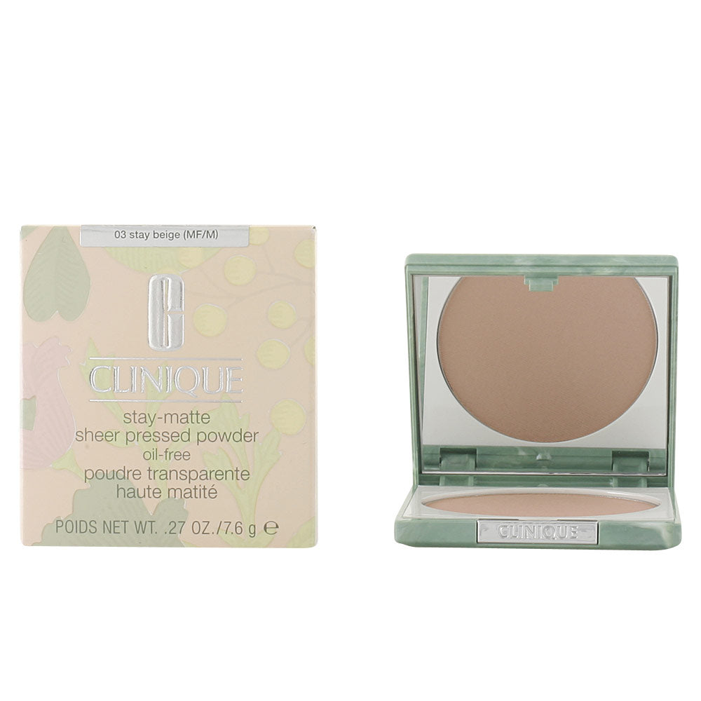 Compact pressed mineral powder in shade Stay Honey, matte finish, 7.6 g