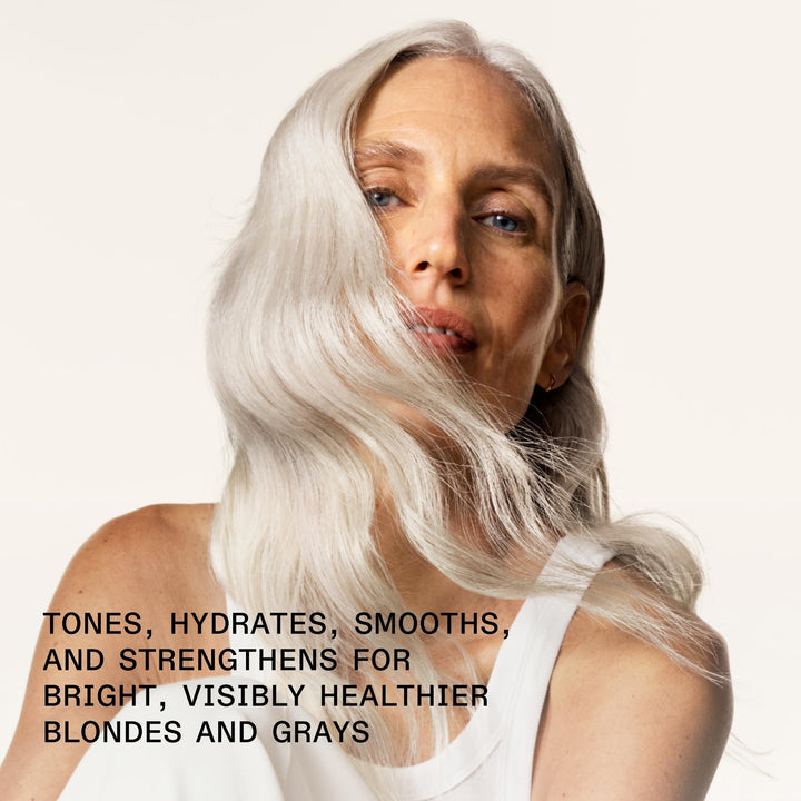 Tall conditioner bottle for blond and grey hair; 1000 ml, silver-lilac label