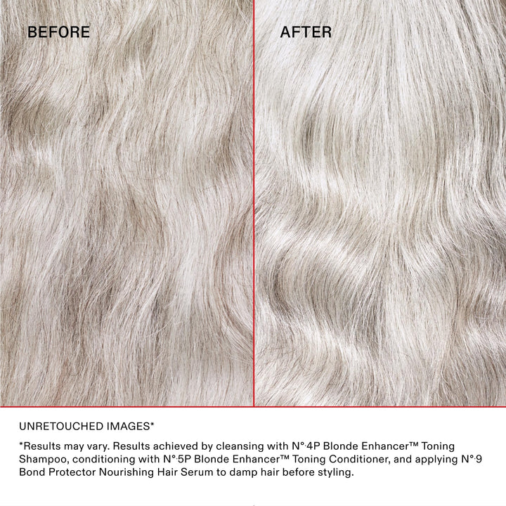 Tall conditioner bottle for blond and grey hair; 1000 ml, silver-lilac label