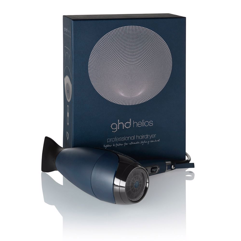 Deep blue aerodynamic ionic hairdryer with contoured precision nozzle, Unisex
