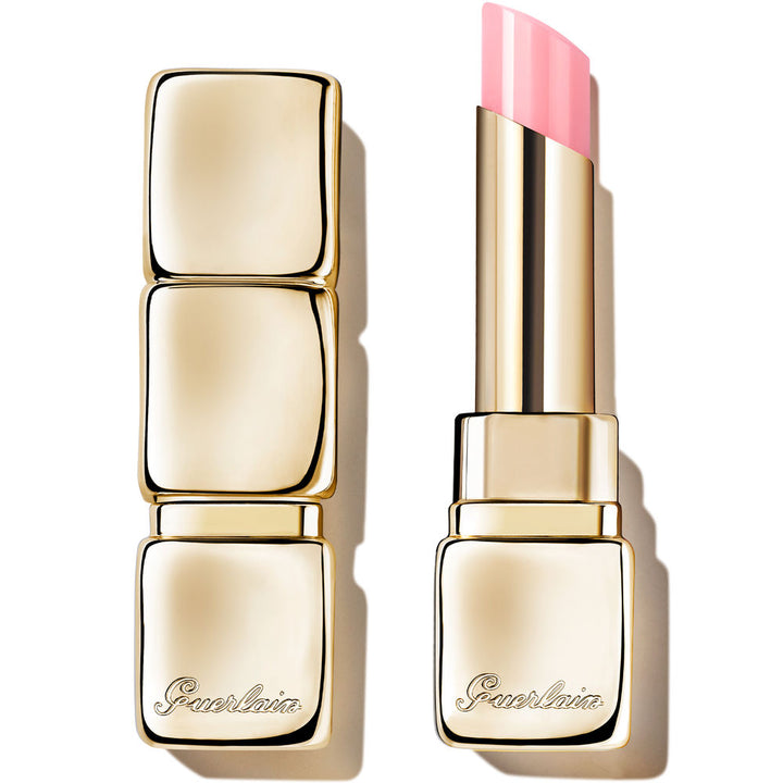 Compact 3.2 g tinted lip balm stick, rose glow shade, glossy finish