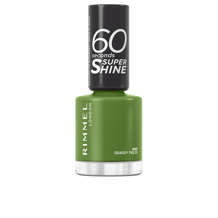 8 ml bottle of fast‑dry high‑gloss nail polish in grassy green shade