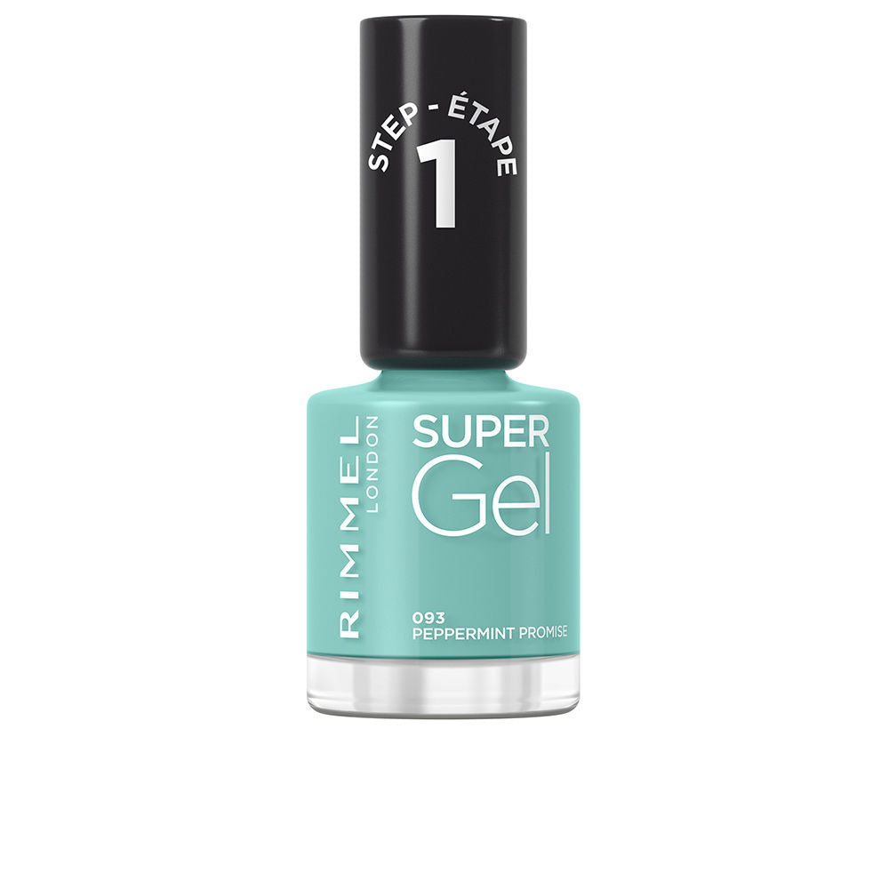 Glossy peppermint‑green nail polish bottle, 12 ml, gel finish