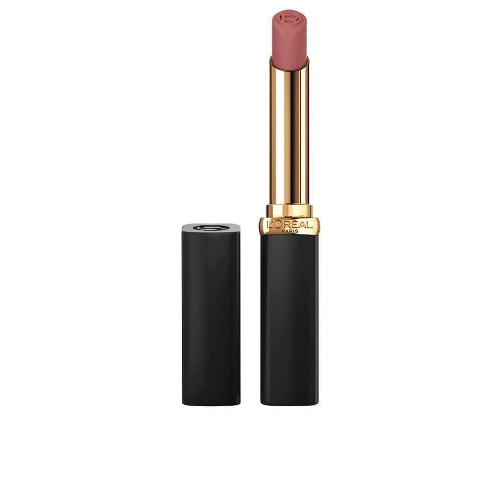 Powder-matte volumising lipstick stick, brown-pink shade, 26 g tube