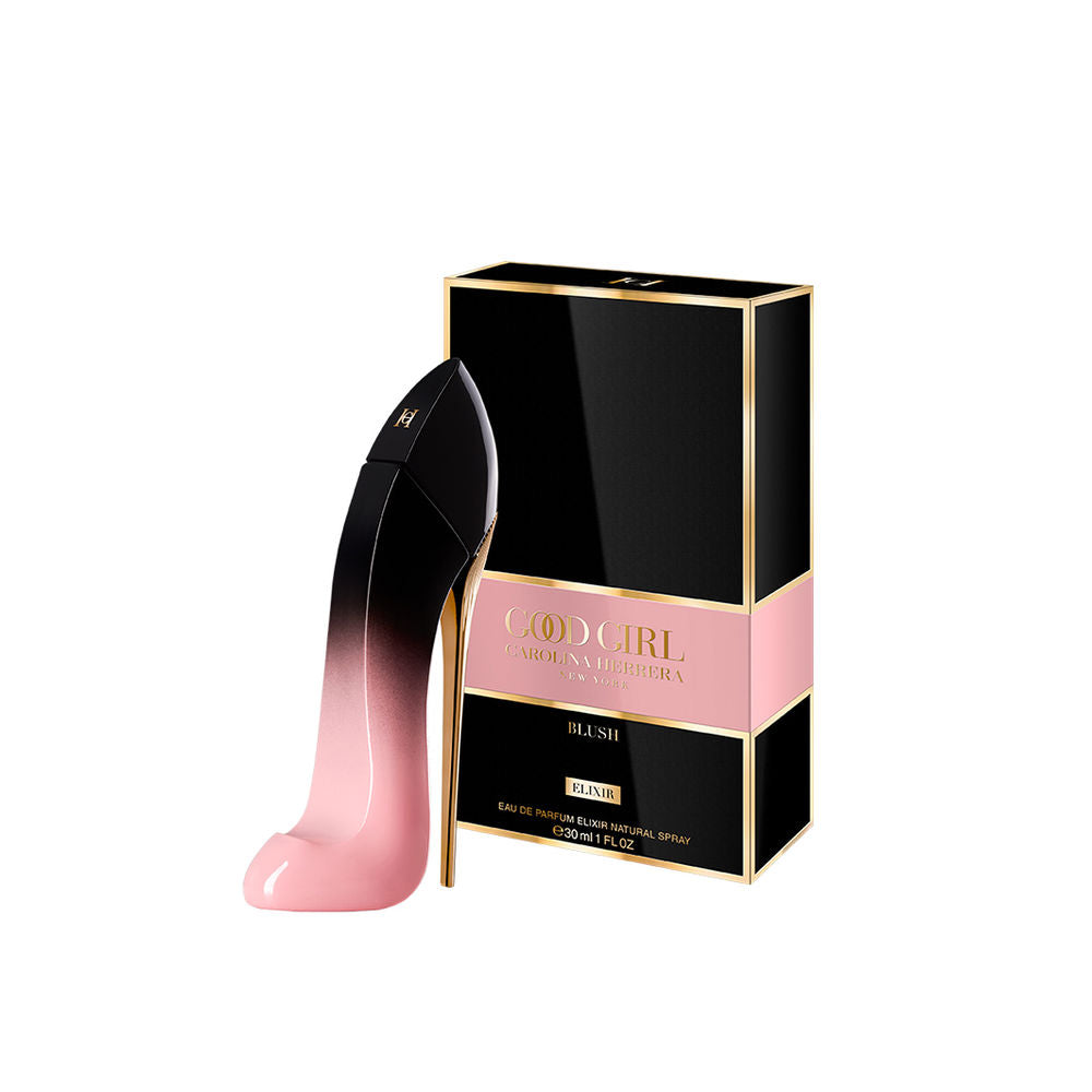 30 ml pink ombré stiletto bottle with gold heel, floral-woody perfume