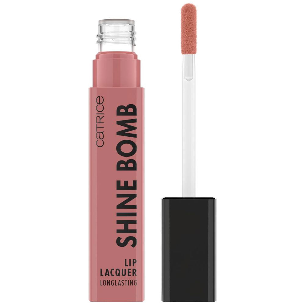 Small 3 ml tube of glossy pale pink liquid lipstick, doe-foot applicator visible