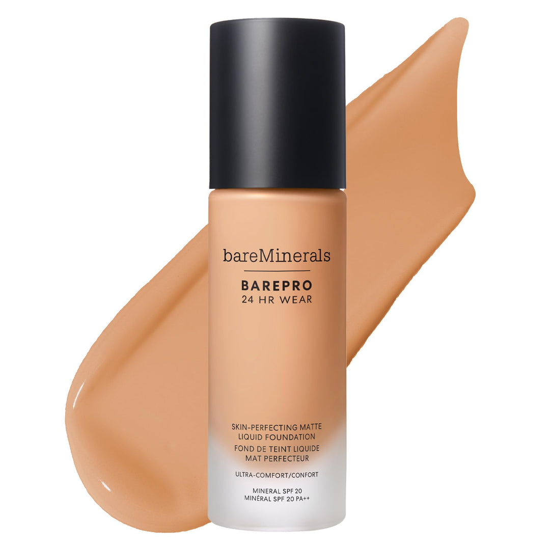 30 ml pump bottle of long‑wear mineral matte foundation in Medium 35 Warm