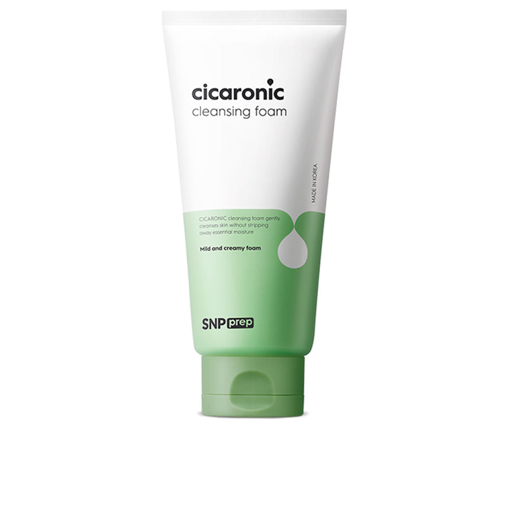 Cardboard rectangular box in white, green, orange, yellow with text and bowl food image, Snp